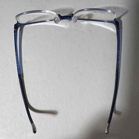 Silhouette SPX 1586 51-16 Womens Blue Half-Rim Eyeglasses Lightweight Frame - Picture 9 of 12